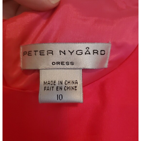 Peter Nygard Dress Womens Size 10 Pink Silk Sleeveless Decorated Hem Chic Party - Picture 3 of 8